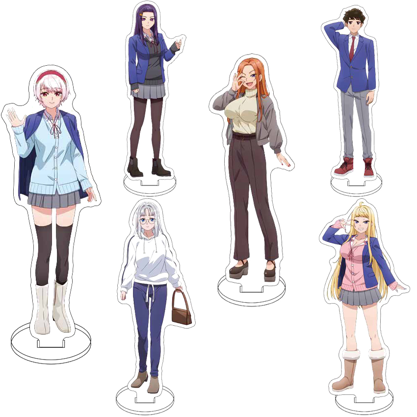Anime Merchandise Collection - ขาตั้งฟิกเกอร์อะคริลิกขนาด 16 ซม. ลายอนิเมะ ฮอกไกโด สาวๆ